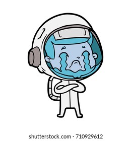 astronauta llorando caricatura