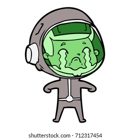 astronauta llorando caricatura