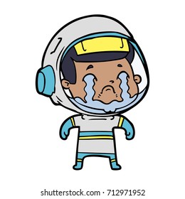 astronauta llorando caricatura