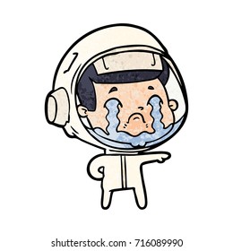 astronauta llorando caricatura
