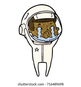 astronauta llorando caricatura