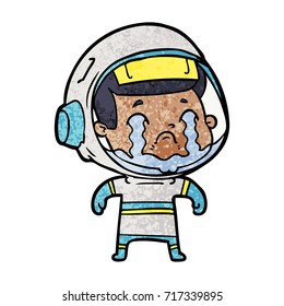 astronauta llorando caricatura