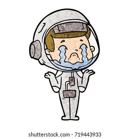 astronauta llorando caricatura