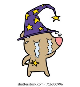 cartoon crying bear
