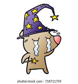 cartoon crying bear