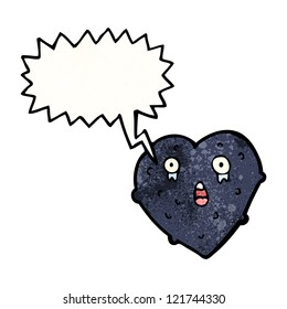 cartoon crying black heart