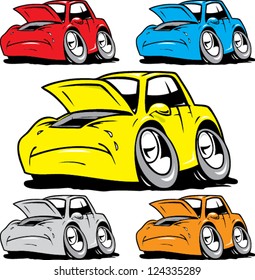 Cartoon crying car