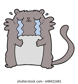 gato llorando dibujos animados