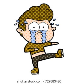 cartoon crying dancer