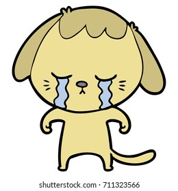 cartoon crying dog
