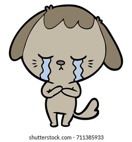 perro llorando dibujos animados
