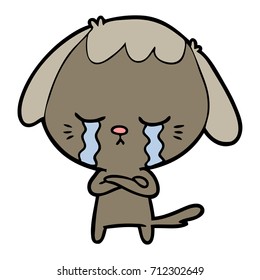cartoon crying dog