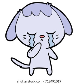cartoon crying dog