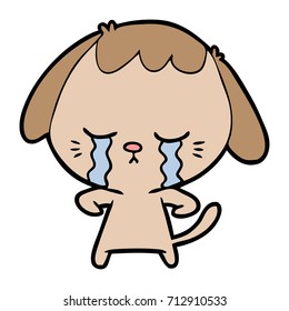 cartoon crying dog