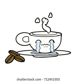 caricatura llorando espresso mug