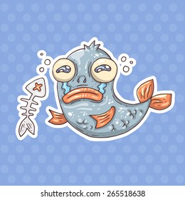 cartoon crying fish