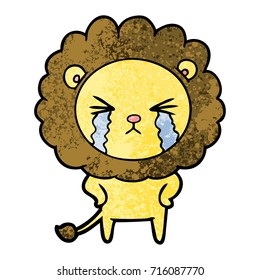 cartoon crying lion