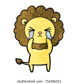 cartoon crying lion