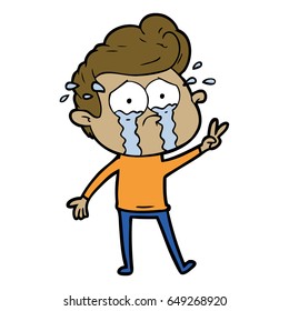 cartoon crying man