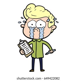 cartoon crying man