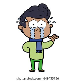 cartoon crying man