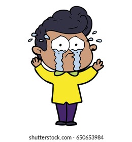cartoon crying man