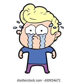 cartoon crying man