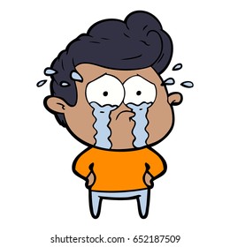 cartoon crying man