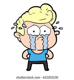 cartoon crying man