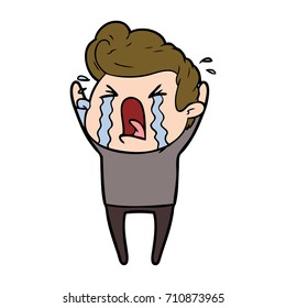 cartoon crying man