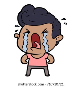 cartoon crying man