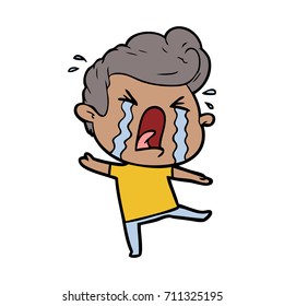 cartoon crying man