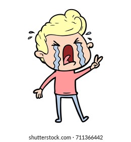 cartoon crying man