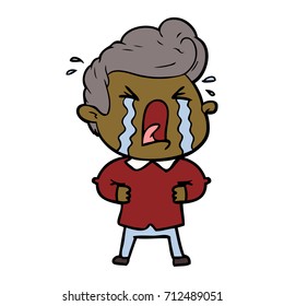 hombre llorando caricatura