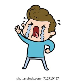 cartoon crying man