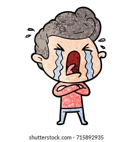 cartoon crying man