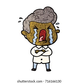 hombre llorando caricatura