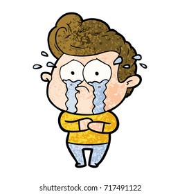 cartoon crying man