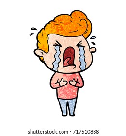 cartoon crying man