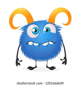 Cartoon crying monster character