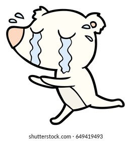 caricatura llorando oso polar