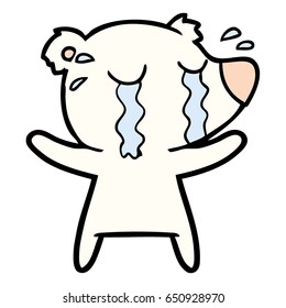 caricatura llorando oso polar