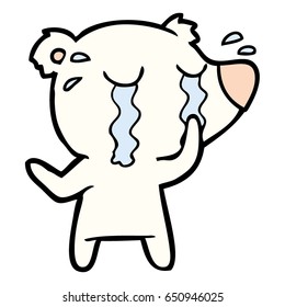 cartoon crying polar bear
