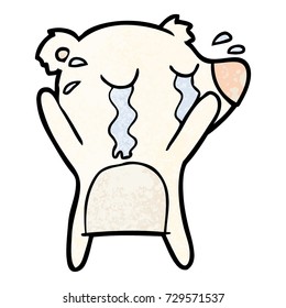 cartoon crying polar bear