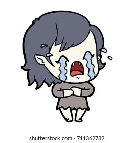 cartoon crying vampire girl