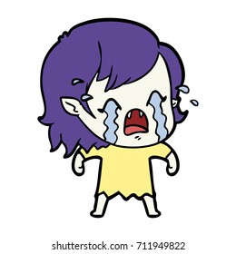 cartoon crying vampire girl