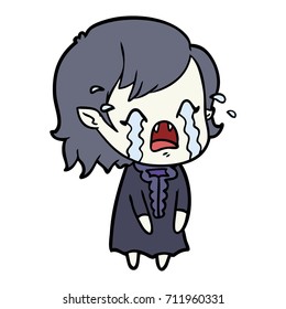 cartoon crying vampire girl