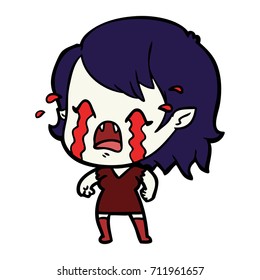 Cartoon-Schreien-Vampirmädchen