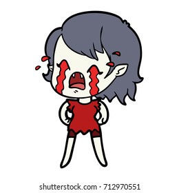 cartoon crying vampire girl