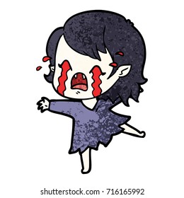 cartoon crying vampire girl